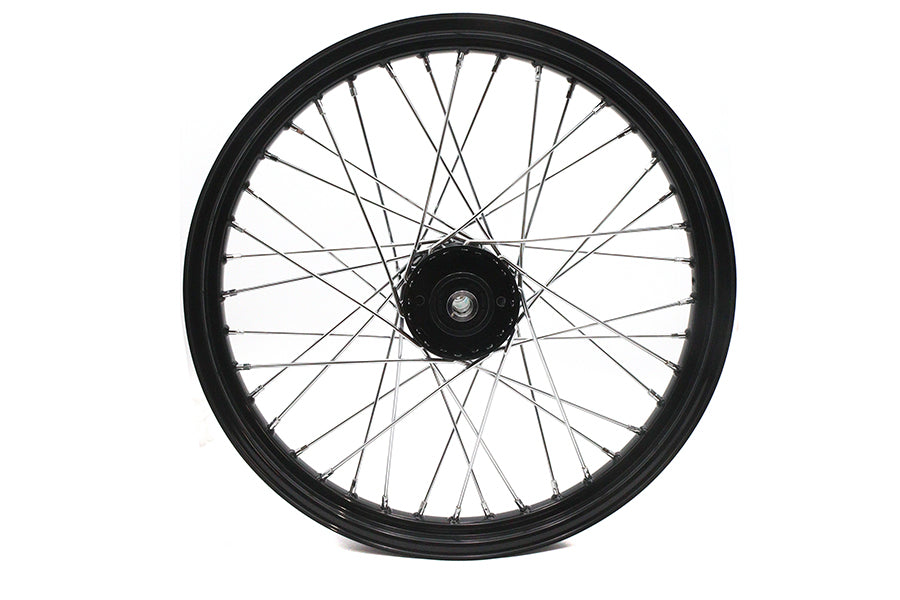 HARLEY 21 inch x 2.15 inch Front Spool Wheel Black Fits 0-  Custom, application