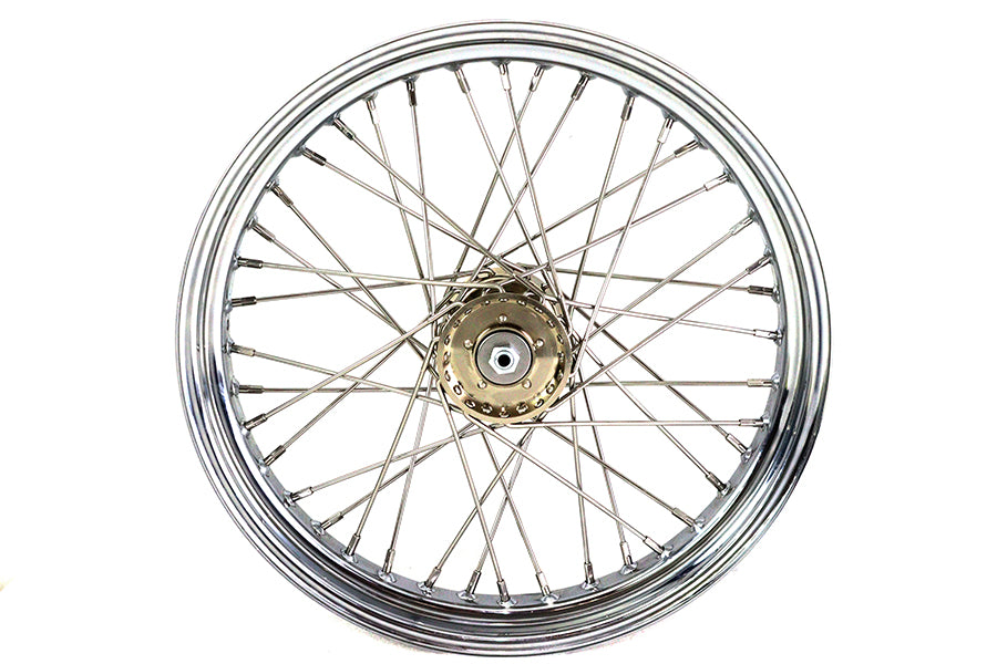 HARLEY WR 19 inch X 3.00 Front Spool Wheel with Chrome Rim fits 1936-1952 WL,  1941-1952 WR,