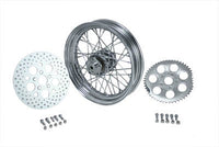 HARLEY 16 inch x 3.00 inch Rear Wheel Assembly Chrome Fits 1973-1982 FX,   1973-1984 FL,
