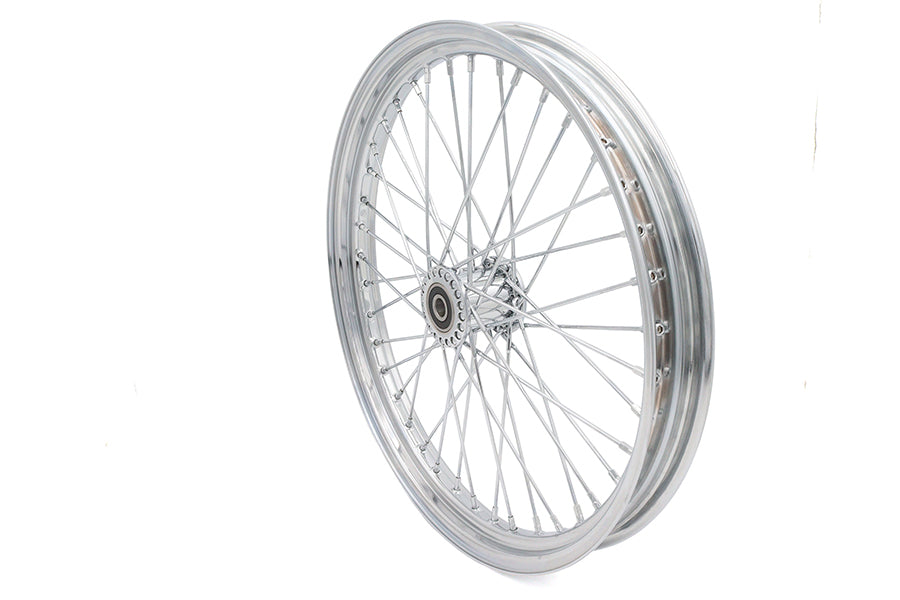 HARLEY 21 inch x 2.15 inch Front Spool Wheel Chrome Fits 0-  Custom, application