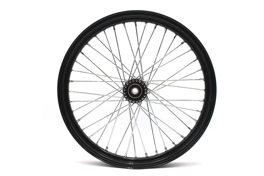 HARLEY 21 inch x 2.15 inch Front Spool Wheel Black Fits 0-  Custom, application