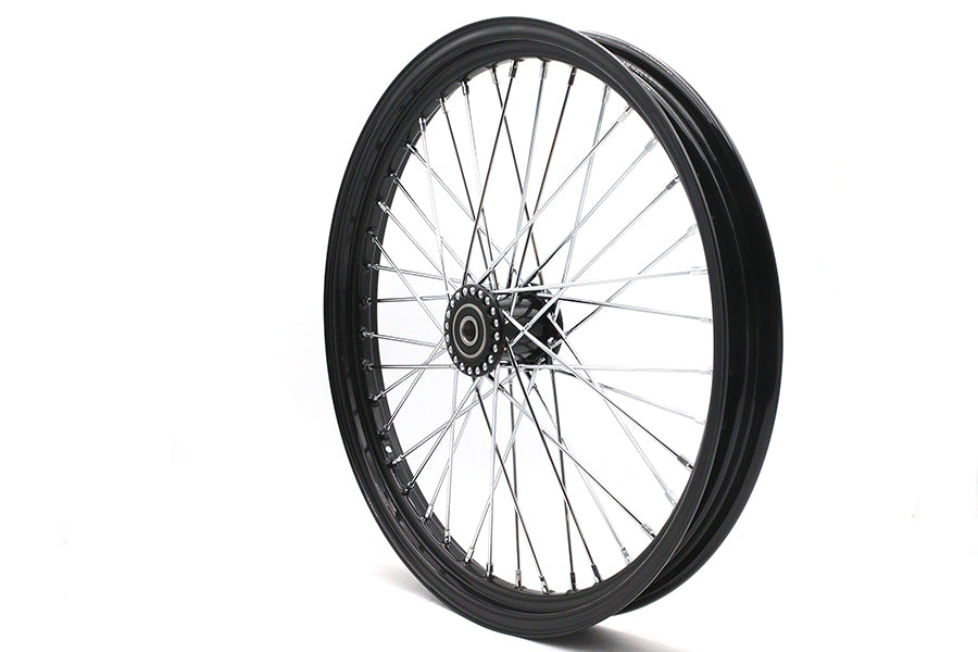HARLEY 21 inch x 2.15 inch Front Spool Wheel Black Fits 0-  Custom, application