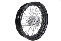 HARLEY 16 inch x 3.00 inch Replica KH Hub Wheel Black fits 1936-1948 EL,  1941-1966 FL,  1937-1948 UL,  1936-1952 WL,