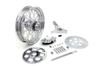 HARLEY 16 inch x 3.00 inch Rear Wheel Kit with Caliper Chrome fits 1973-1985 FX,  1973-1985 FL,