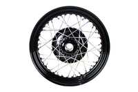 HARLEY 45 inch WL 16 inch x 3.00 inch Front Wheel Assembly Black Fits 1937-1952 WL,   1937-1942 WLD,