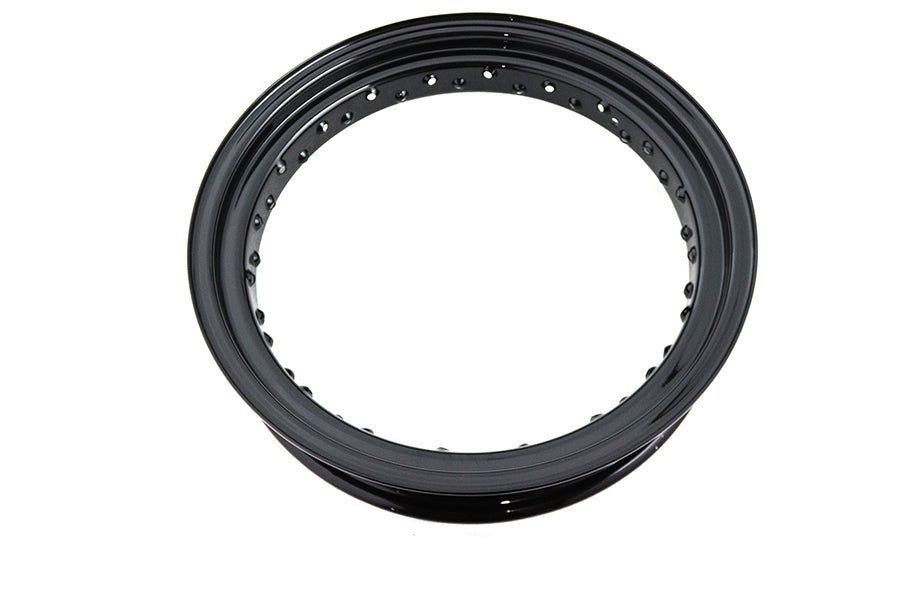 HARLEY 18 inch x 3.50 inch Drop Center Rim Black Fits 0-  All, models for front or rear application