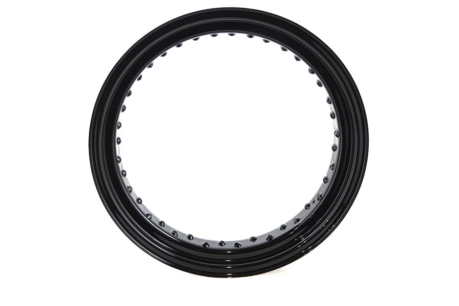 HARLEY 18 inch x 3.50 inch Drop Center Rim Black Fits 0-  All, models for front or rear application