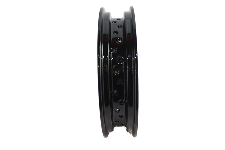 HARLEY 18 inch x 3.50 inch Drop Center Rim Black Fits 0-  All, models for front or rear application