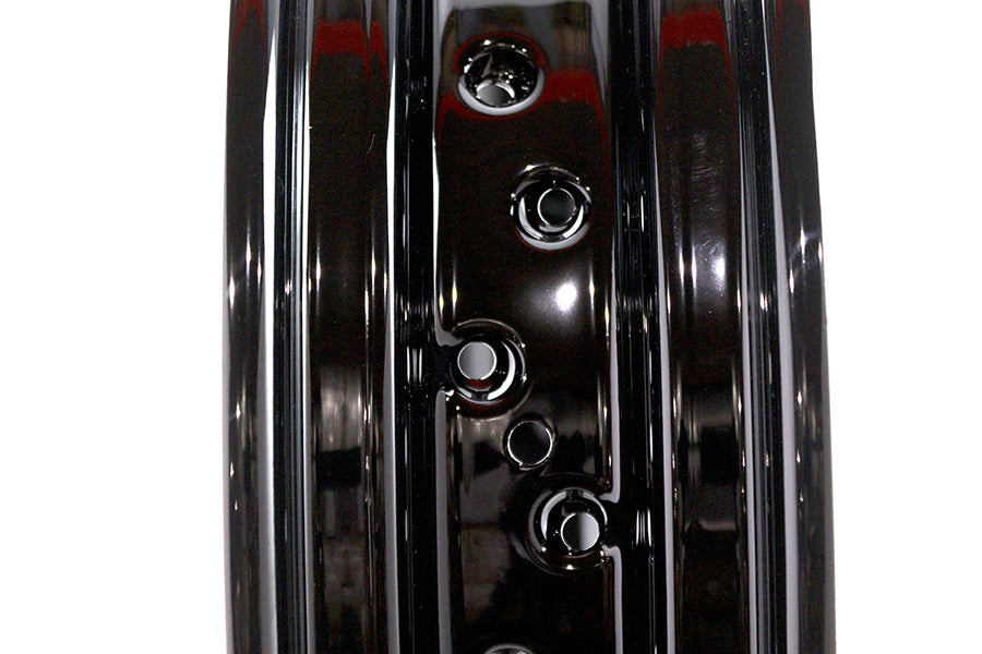 HARLEY 18 inch x 3.50 inch Drop Center Rim Black Fits 0-  All, models for front or rear application