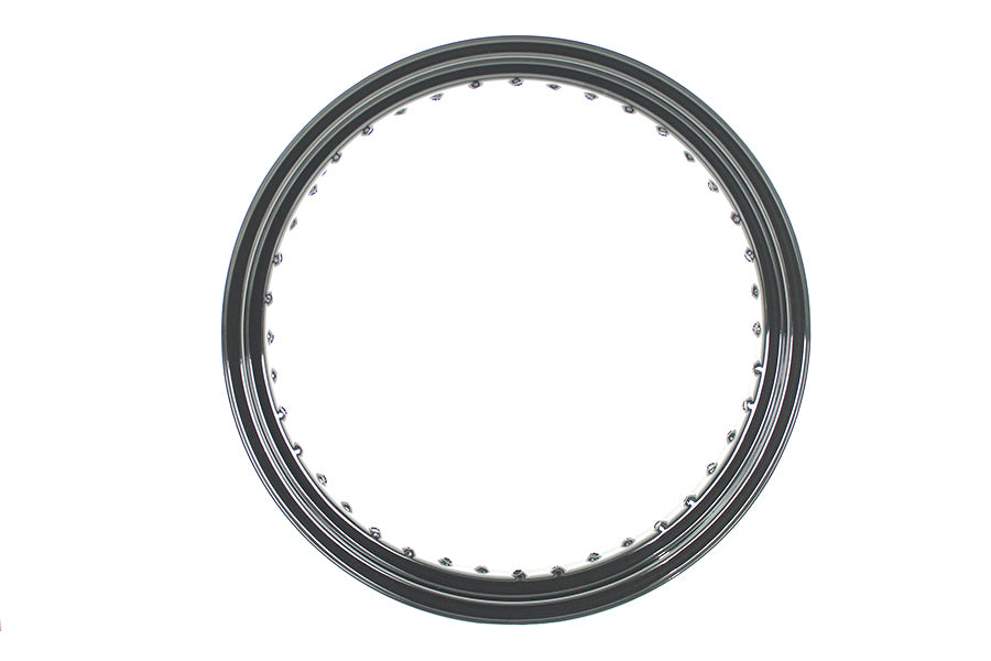 HARLEY 19 inch x 3.0 inch Drop Center Steel Rim Black Fits 0-  All, models for front application
