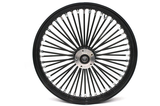 HARLEY 21 inch x 2.15 inch King Spoke Front Wheel Black Fits 0-  Custom, Application