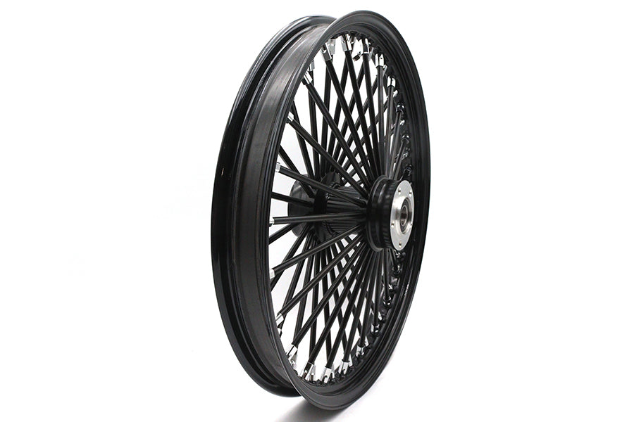 HARLEY 21 inch x 2.15 inch King Spoke Front Wheel Black Fits 0-  Custom, Application