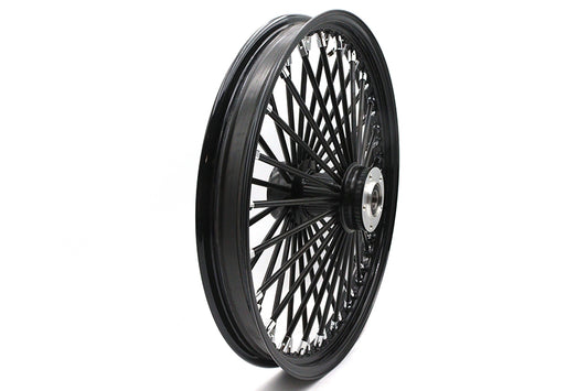 HARLEY 21 inch x 2.15 inch King Spoke Front Wheel Black Fits 0-  Custom, Application