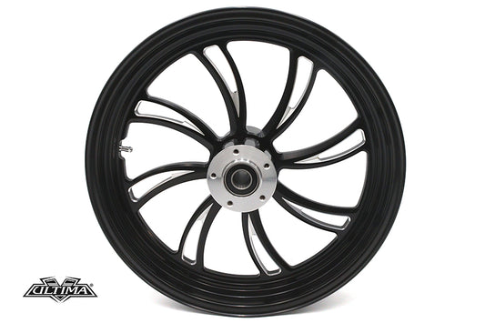 HARLEY 18 inch x 3.5 inch Vortex Front Wheel Black Cut Fits 0-  Custom, application