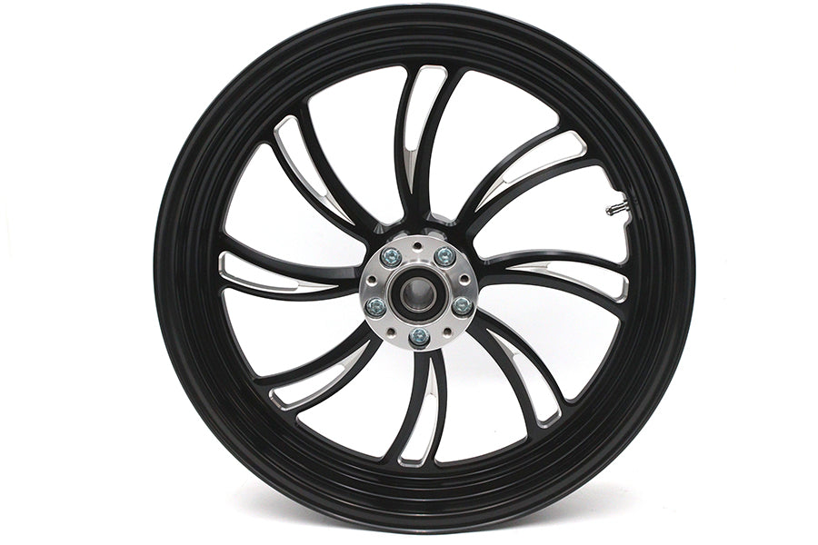 HARLEY 18 inch x 3.5 inch Vortex Front Wheel Black Cut Fits 0-  Custom, application