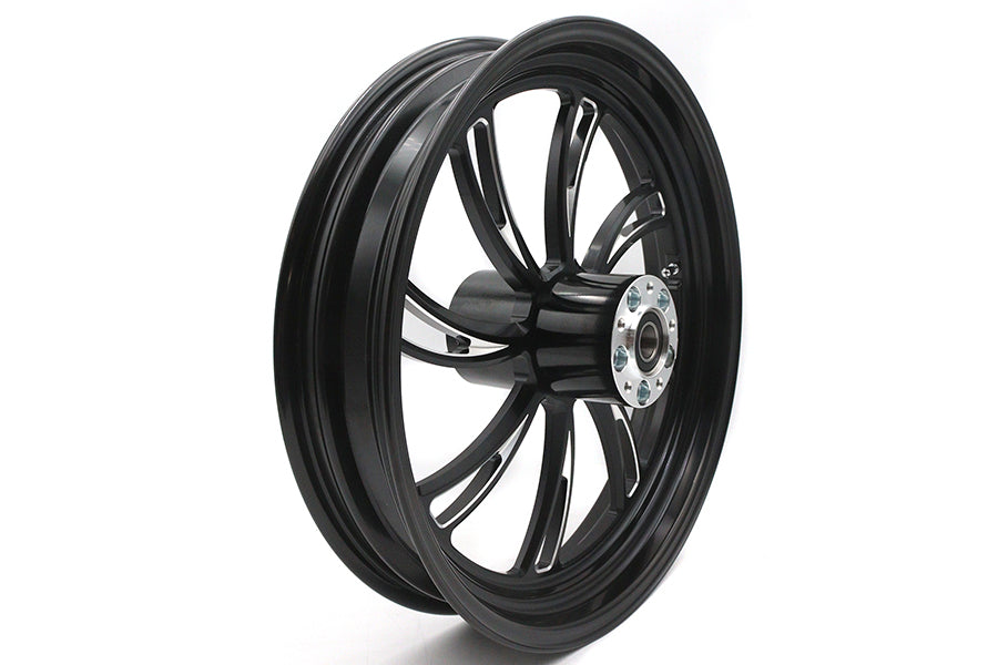 HARLEY 18 inch x 3.5 inch Vortex Front Wheel Black Cut Fits 0-  Custom, application