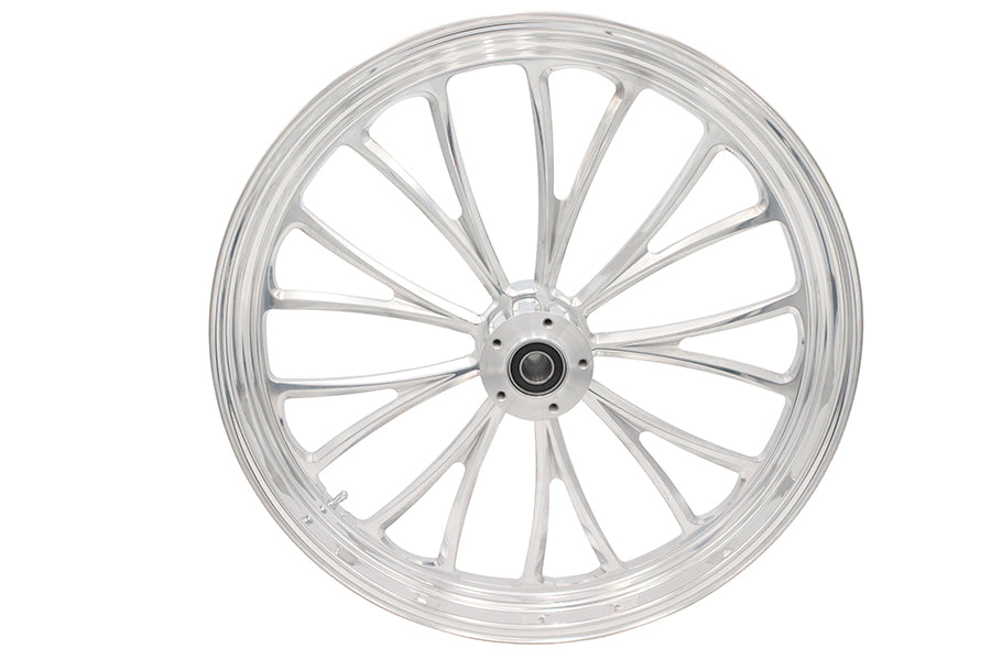 HARLEY 23 inch x 3.5 inch Manhattan Front Wheel Polished Aluminum Fits 0-  Custom, Application