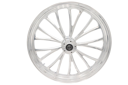 HARLEY 23 inch x 3.5 inch Manhattan Front Wheel Polished Aluminum Fits 0-  Custom, Application