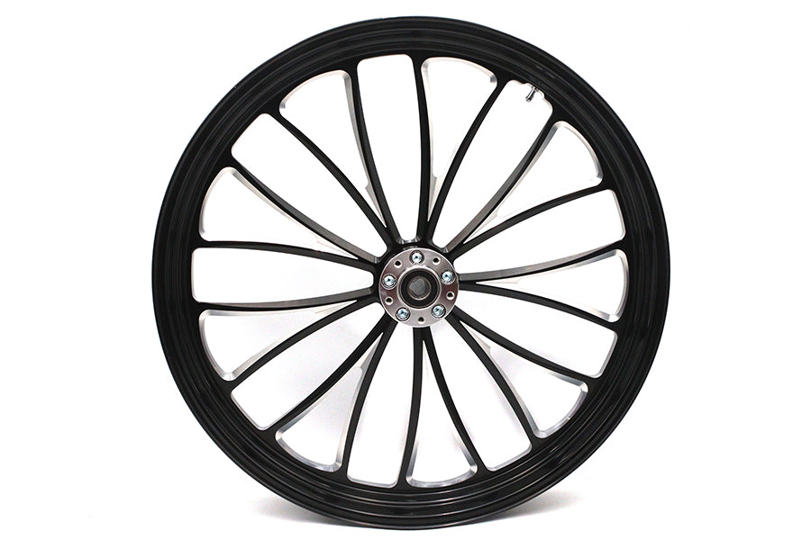 HARLEY 26 inch x 3.5 inch Manhattan Front Wheel Black Cut Fits 0-  Custom, Application