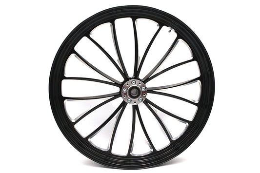 HARLEY 26 inch x 3.5 inch Manhattan Front Wheel Black Cut Fits 0-  Custom, Application