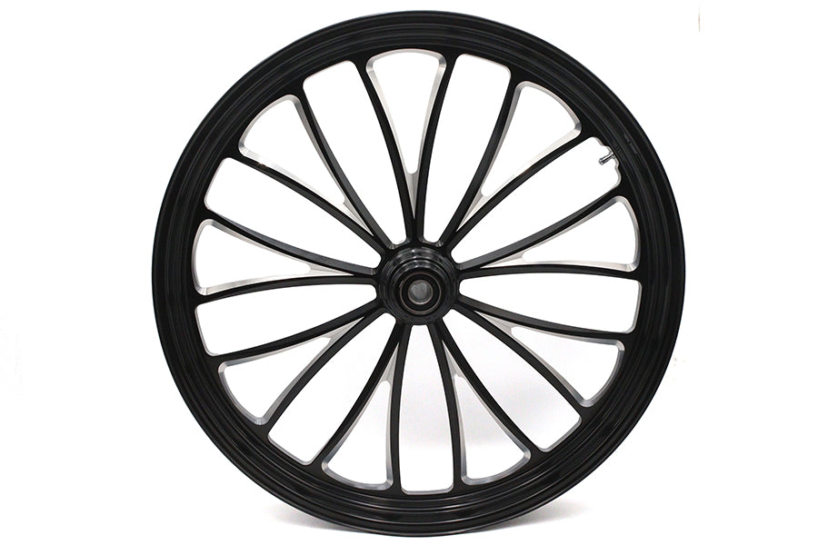HARLEY 26 inch x 3.5 inch Manhattan Front Wheel Black Cut Fits 0-  Custom, Application
