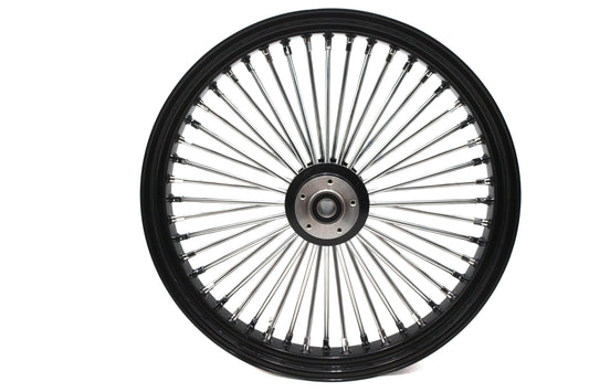 HARLEY 23 inch x 3.5 inch King Spoke Front Wheel Black/Chrome Fits 0-  Custom, Application