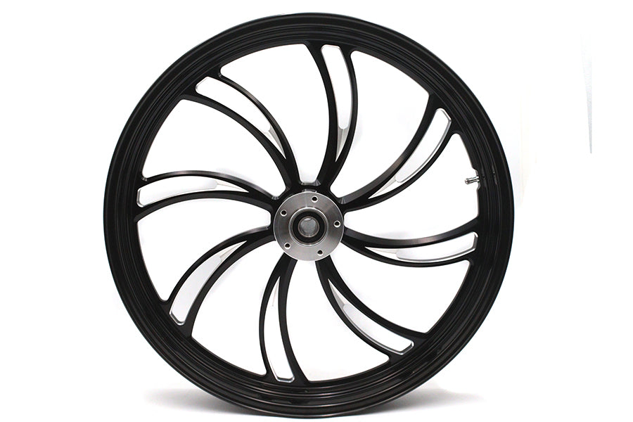 HARLEY 23 inch x 3.5 inch Vortex Front Wheel Black Cut Fits 0-  Custom, application