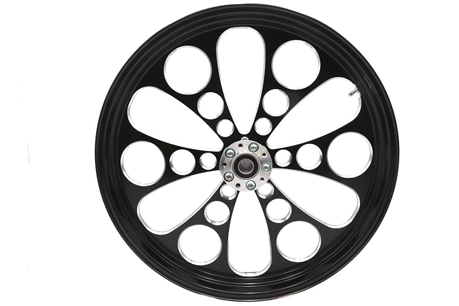 HARLEY 23 inch x 3.5 inch Kool Kat Front Wheel Black Cut Fits 0-  Custom, application
