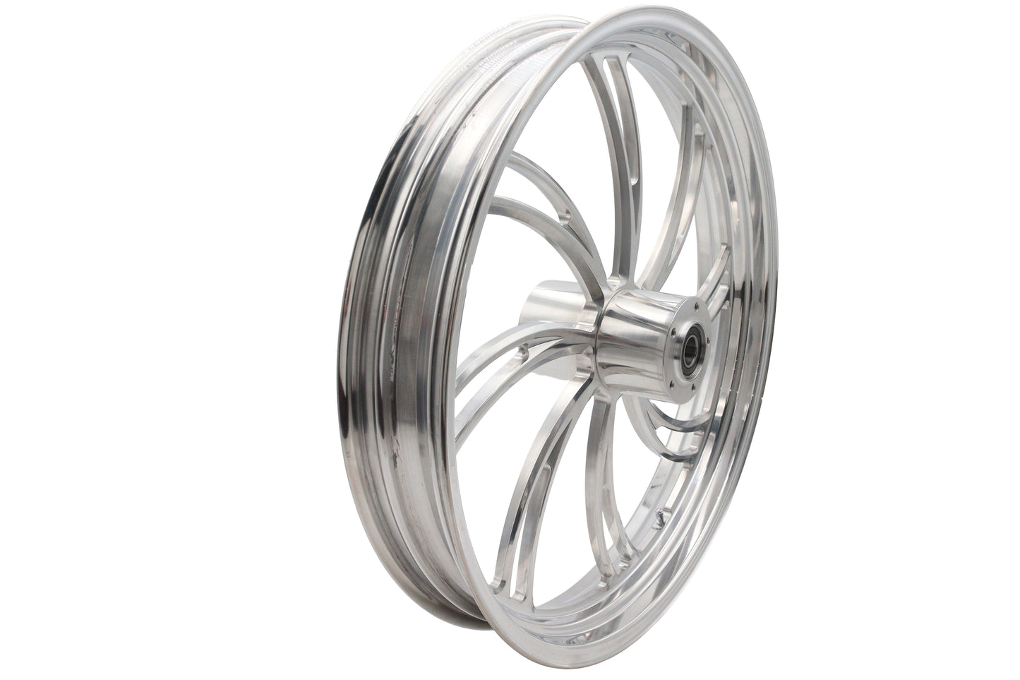 HARLEY 23 inch x 3.5 inch Vortex Front Wheel Polished Aluminum Fits 0-  Custom, application