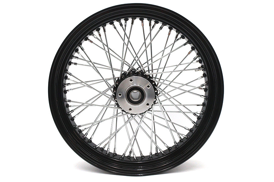 HARLEY 18 inch x 3.5 inch Ultima 60 Spoke Front Wheel Black Fits 0-  Custom, Application with 1 axle