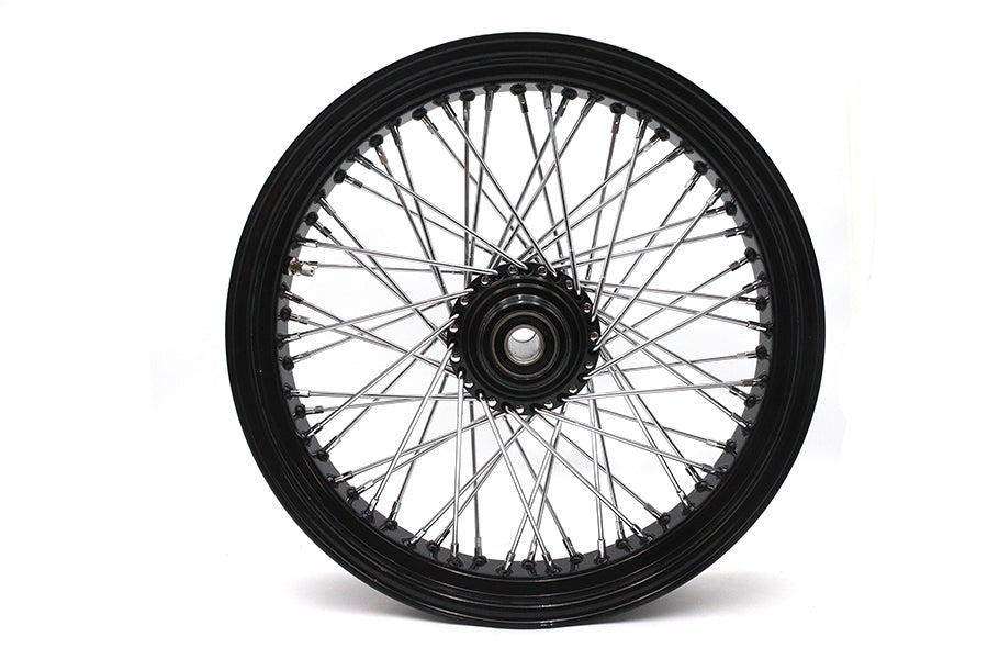 HARLEY 18 inch x 3.5 inch Ultima 60 Spoke Front Wheel Black Fits 0-  Custom, Application with 1 axle