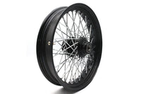 HARLEY 18 inch x 3.5 inch Ultima 60 Spoke Front Wheel Black Fits 0-  Custom, Application with 1 axle
