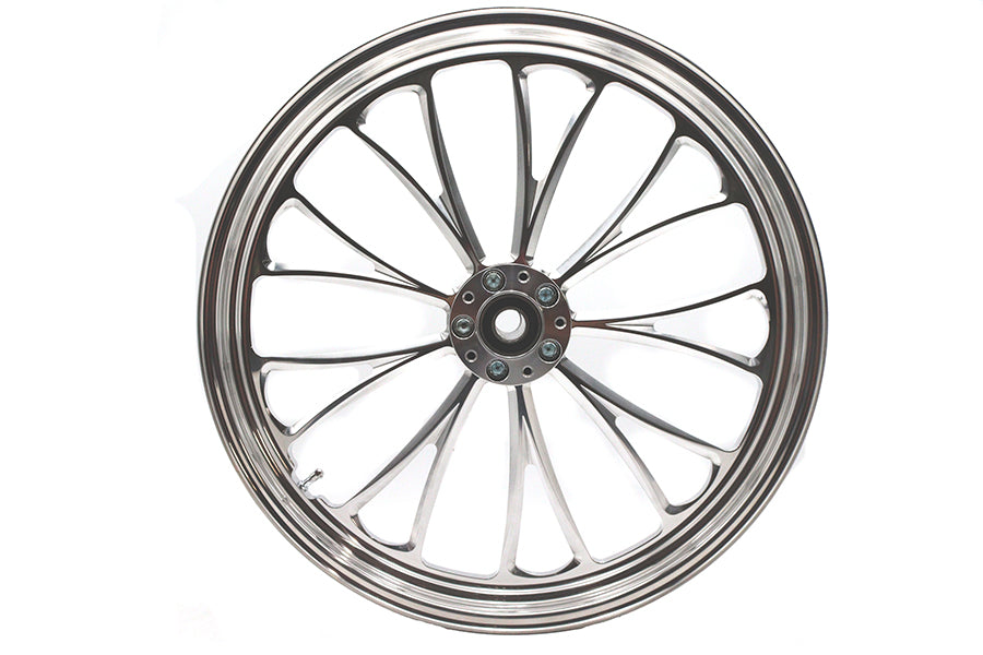 HARLEY 21 inch x 2.15 inch Manhattan Front Wheel Polished Aluminum Fits 0-  Custom, Application