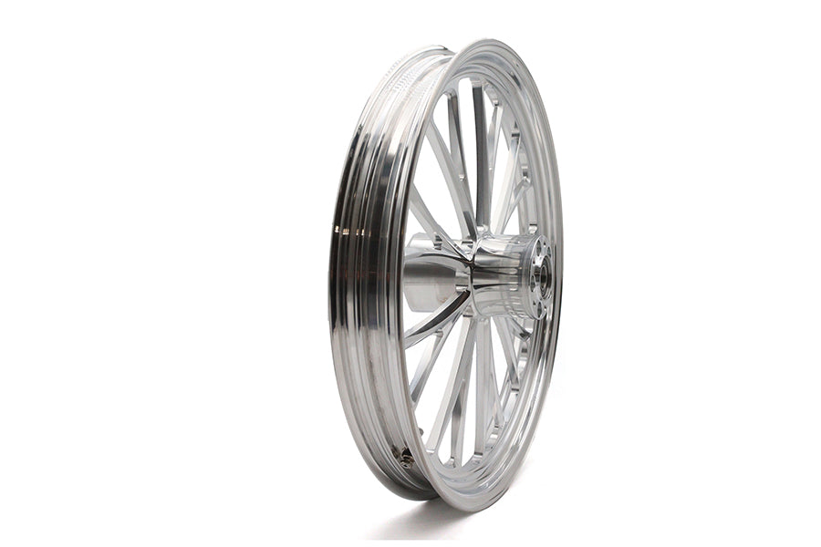 HARLEY 21 inch x 2.15 inch Manhattan Front Wheel Polished Aluminum Fits 0-  Custom, Application