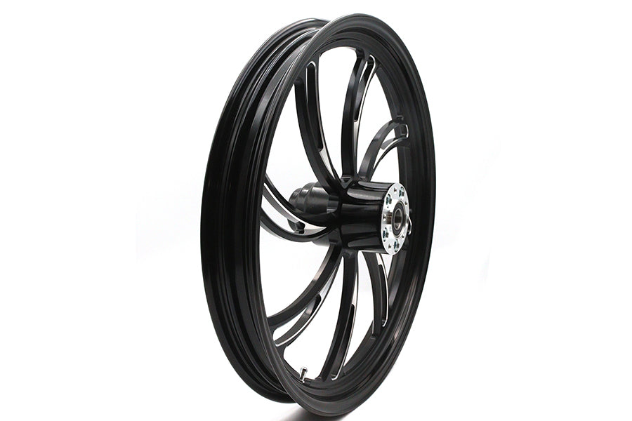 HARLEY 21 inch x 2.15 inch Vortex Front Wheel Black Cut Fits 0-  Custom, application