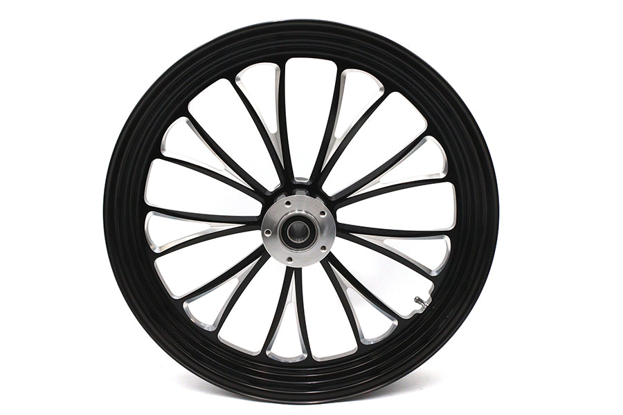 HARLEY 21 inch x 3.5 inch Manhattan Front Wheel Black Cut Fits 0-  Custom, Application