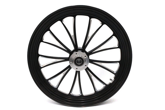 HARLEY 21 inch x 3.5 inch Manhattan Front Wheel Black Cut Fits 0-  Custom, Application