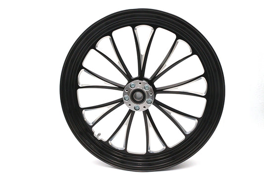 HARLEY 21 inch x 3.5 inch Manhattan Front Wheel Black Cut Fits 0-  Custom, Application