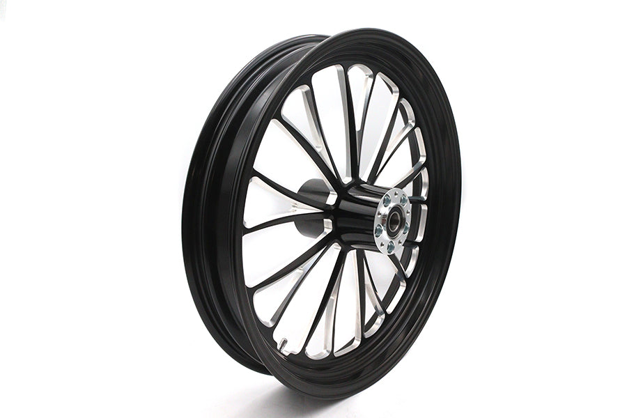 HARLEY 21 inch x 3.5 inch Manhattan Front Wheel Black Cut Fits 0-  Custom, Application
