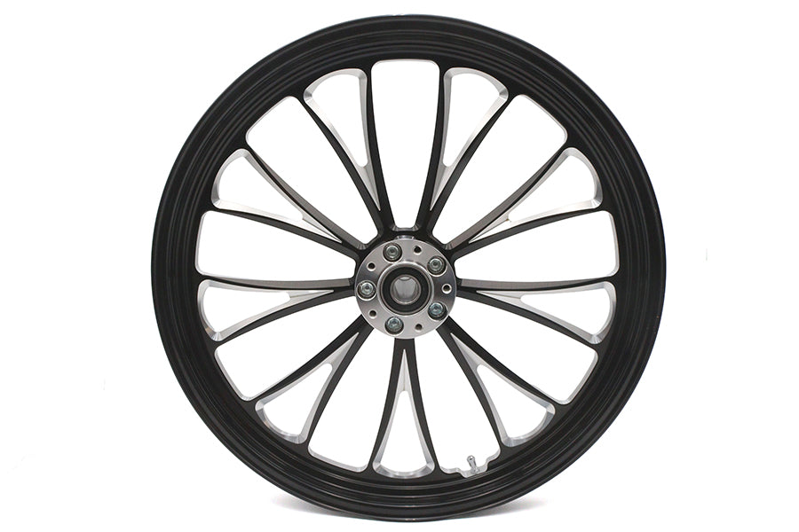 HARLEY 21 inch x 2.15 inch Manhattan Front Wheel Black Cut Fits 0-  Custom, Application