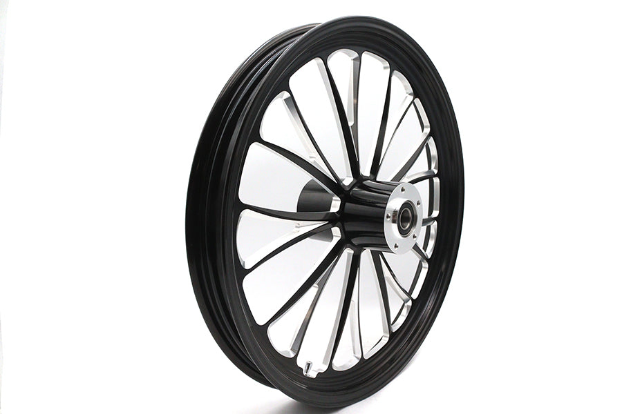 HARLEY 21 inch x 2.15 inch Manhattan Front Wheel Black Cut Fits 0-  Custom, Application