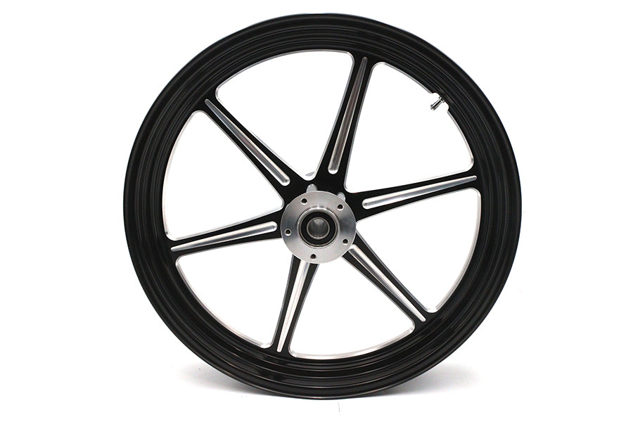 HARLEY 21 inch x 3.5 inch Revolver Front Wheel Black Cut Fits 0-  Custom, application