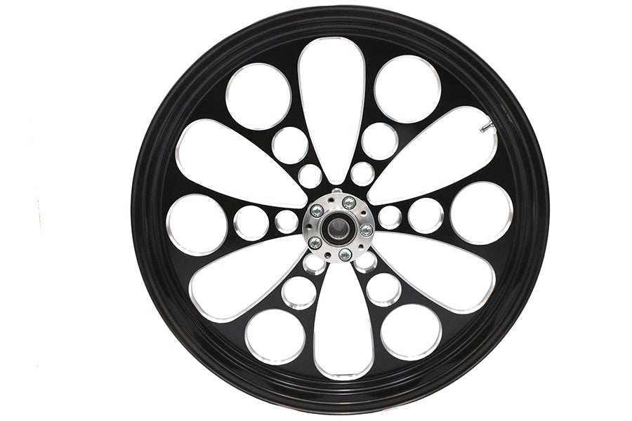 HARLEY 21 inch x 3.5 inch Kool Kat Front Wheel Black Cut Fits Custom 0- , Application