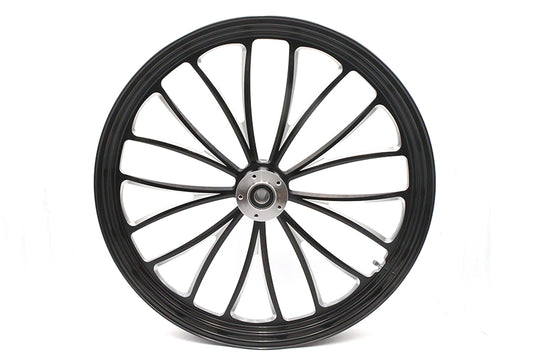 HARLEY 26 inch x 3.5 inch Manhattan Front Wheel Black Cut Fits 0-  Custom, Application