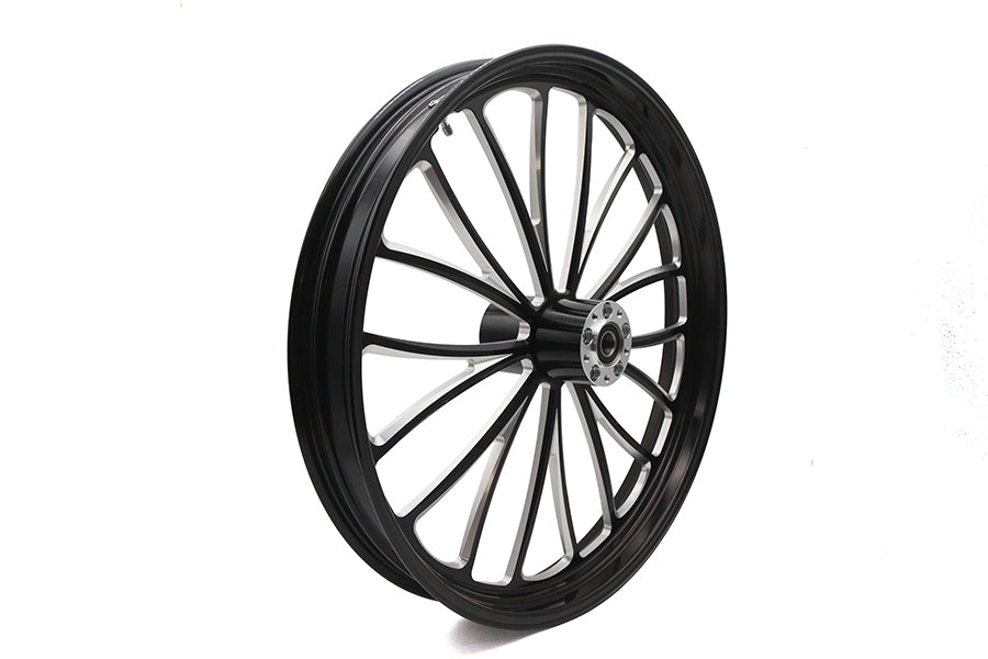 HARLEY 26 inch x 3.5 inch Manhattan Front Wheel Black Cut Fits 0-  Custom, Application