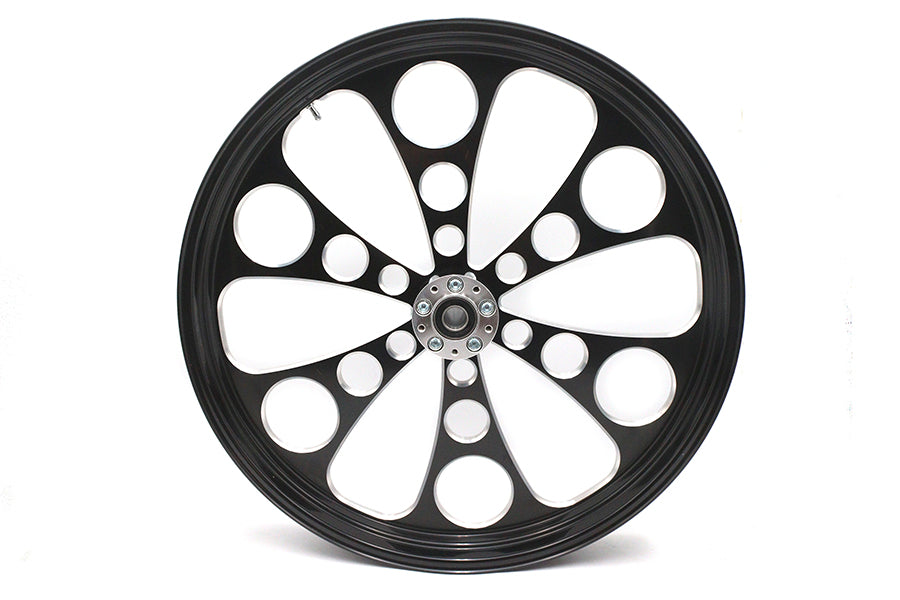 HARLEY 26 inch x 3.5 inch Kool Kat Front Wheel Black Cut Fits 0-  Custom, Application