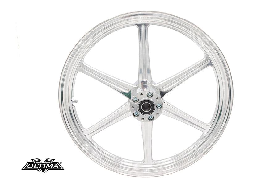 HARLEY 21 inch x 2.15 inch Revolver Front Wheel Polished Aluminum Fits 0-  Custom, Application