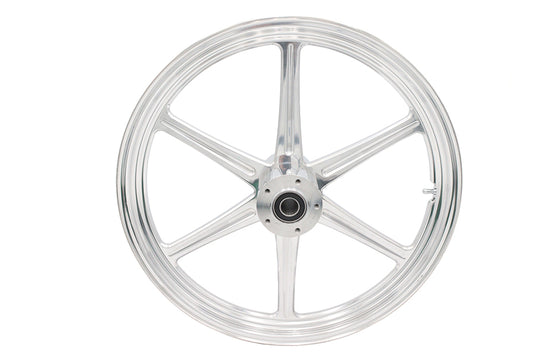 HARLEY 21 inch x 2.15 inch Revolver Front Wheel Polished Aluminum Fits 0-  Custom, Application