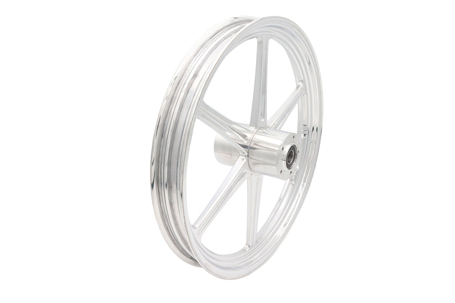HARLEY 21 inch x 2.15 inch Revolver Front Wheel Polished Aluminum Fits 0-  Custom, Application