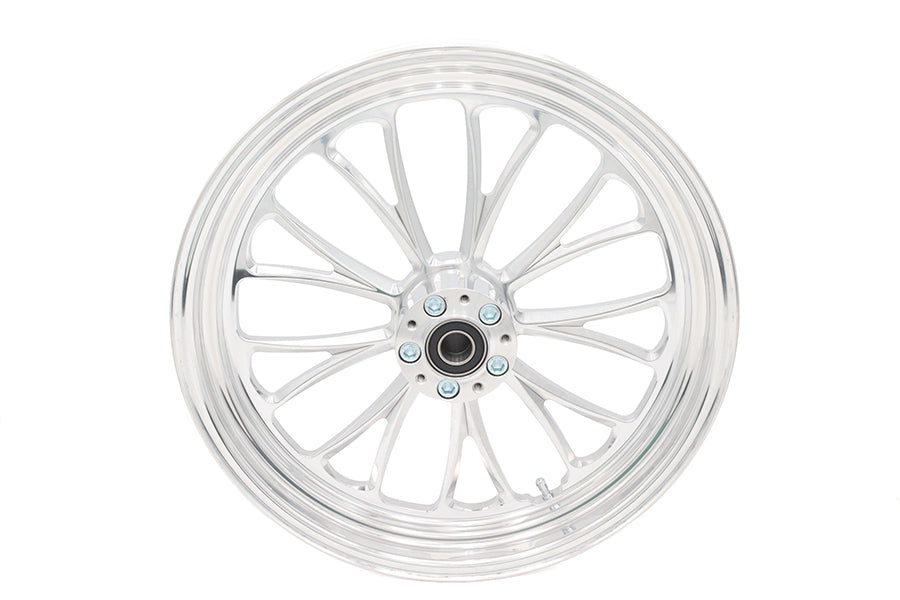 HARLEY 18 inch x 3.5 inch Manhattan Front Wheel Polished Aluminum Fits 0-  Custom, Application